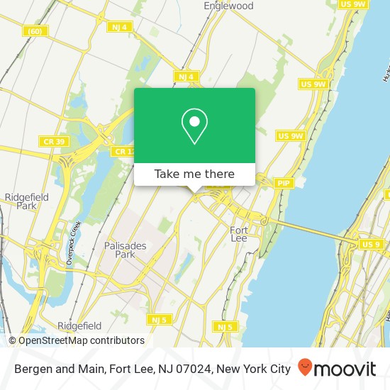 Bergen and Main, Fort Lee, NJ 07024 map