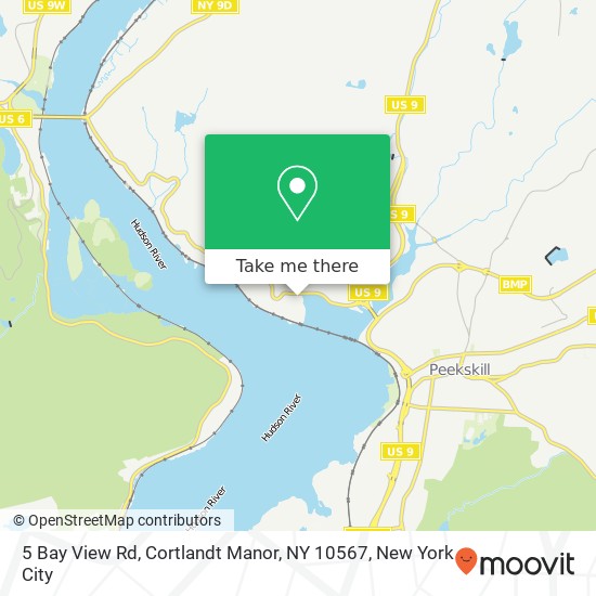 Mapa de 5 Bay View Rd, Cortlandt Manor, NY 10567