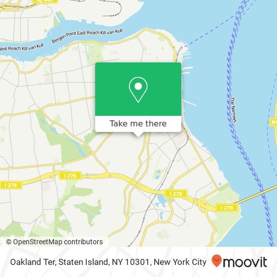 Mapa de Oakland Ter, Staten Island, NY 10301