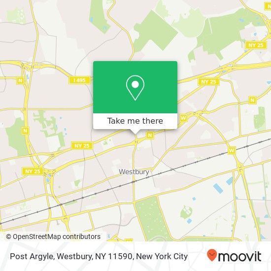 Mapa de Post Argyle, Westbury, NY 11590