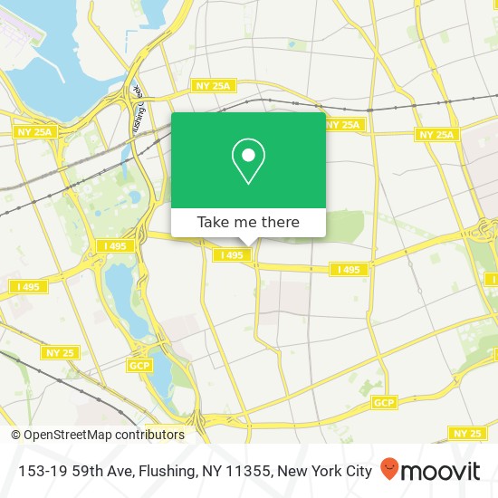 Mapa de 153-19 59th Ave, Flushing, NY 11355