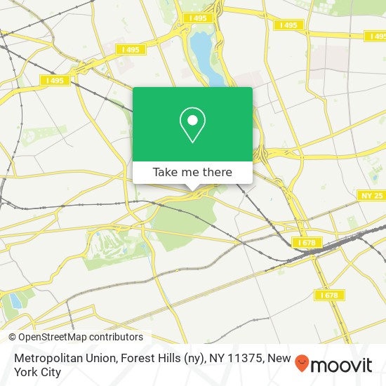 Mapa de Metropolitan Union, Forest Hills (ny), NY 11375