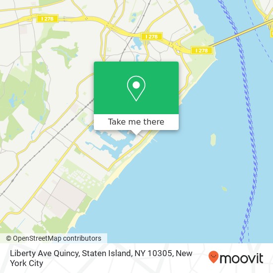Mapa de Liberty Ave Quincy, Staten Island, NY 10305
