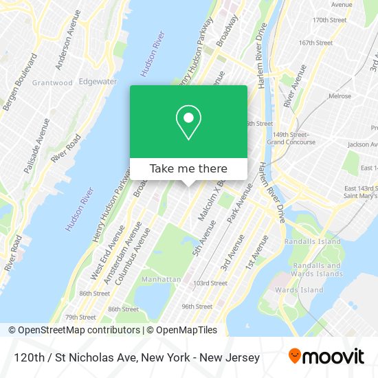 120th / St Nicholas Ave map