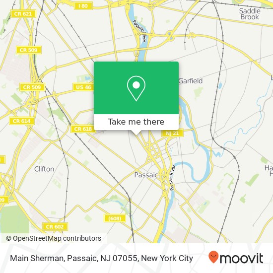 Mapa de Main Sherman, Passaic, NJ 07055
