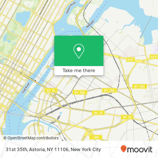 Mapa de 31st 35th, Astoria, NY 11106
