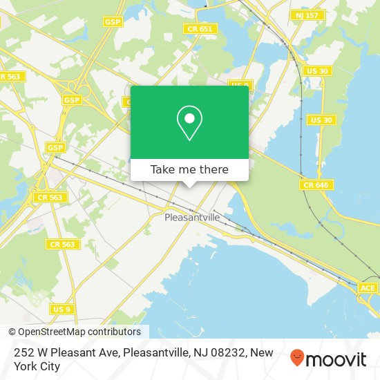 Mapa de 252 W Pleasant Ave, Pleasantville, NJ 08232