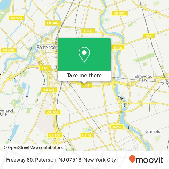 Mapa de Freeway 80, Paterson, NJ 07513