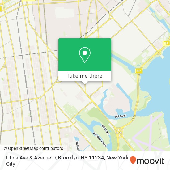 Mapa de Utica Ave & Avenue O, Brooklyn, NY 11234