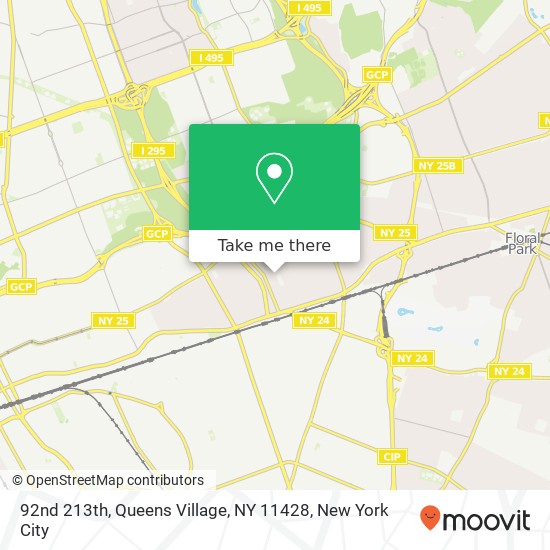 Mapa de 92nd 213th, Queens Village, NY 11428