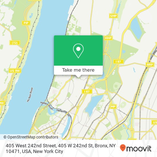Mapa de 405 West 242nd Street, 405 W 242nd St, Bronx, NY 10471, USA
