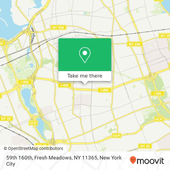 Mapa de 59th 160th, Fresh Meadows, NY 11365