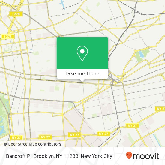 Bancroft Pl, Brooklyn, NY 11233 map