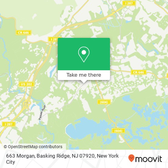 Mapa de 663 Morgan, Basking Ridge, NJ 07920