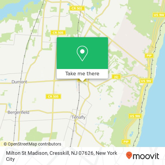 Mapa de Milton St Madison, Cresskill, NJ 07626