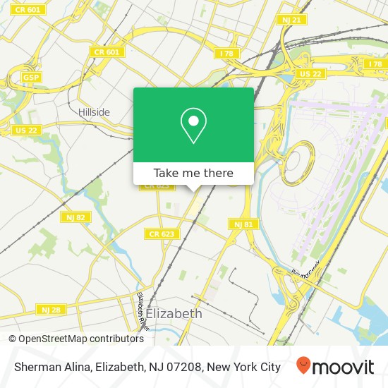 Sherman Alina, Elizabeth, NJ 07208 map