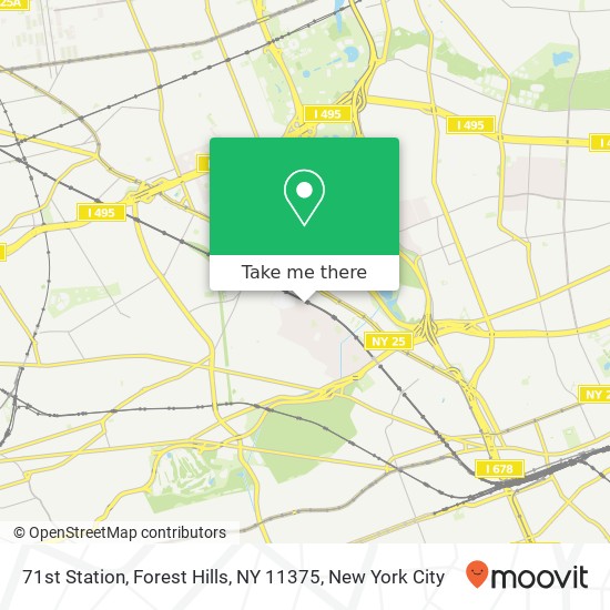 Mapa de 71st Station, Forest Hills, NY 11375