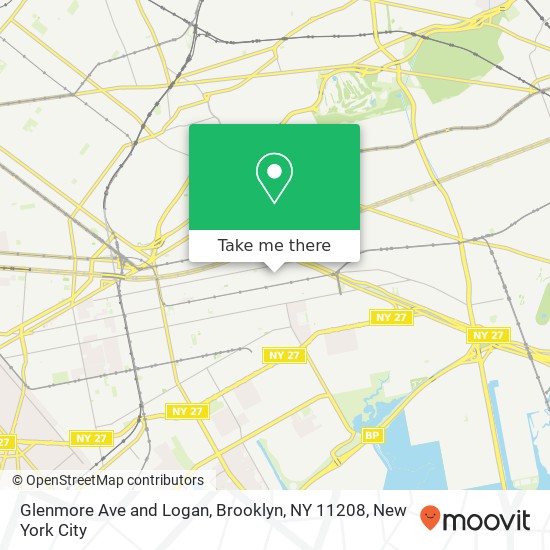 Glenmore Ave and Logan, Brooklyn, NY 11208 map