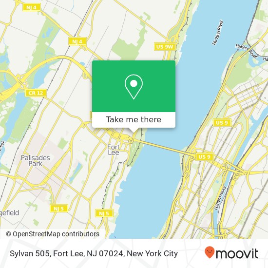 Mapa de Sylvan 505, Fort Lee, NJ 07024