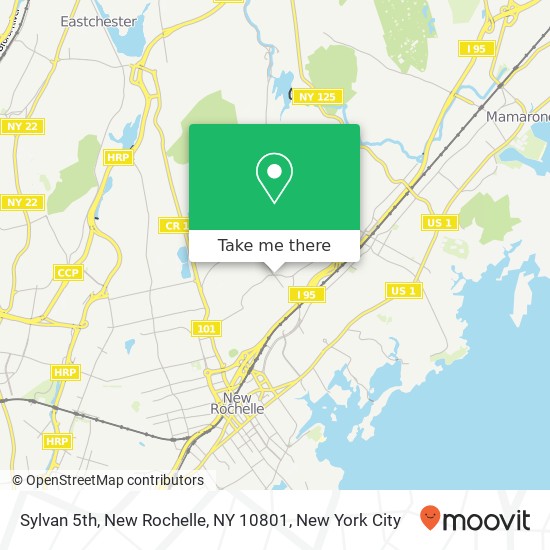 Sylvan 5th, New Rochelle, NY 10801 map