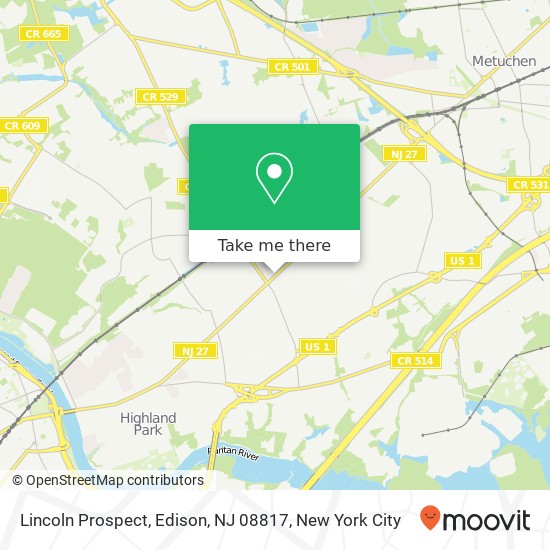 Lincoln Prospect, Edison, NJ 08817 map