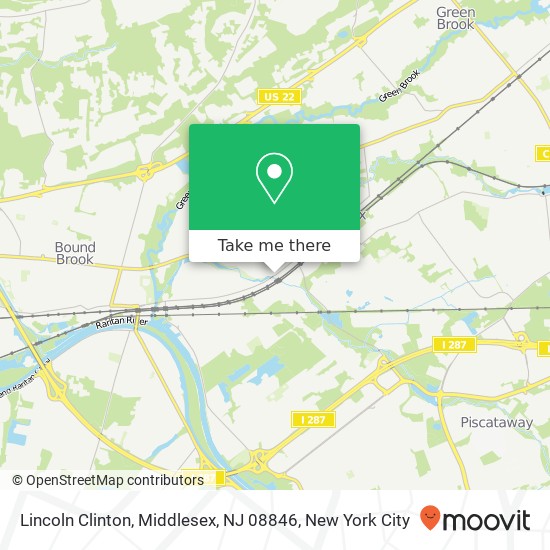 Mapa de Lincoln Clinton, Middlesex, NJ 08846