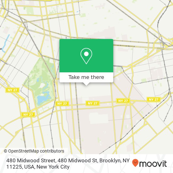 Mapa de 480 Midwood Street, 480 Midwood St, Brooklyn, NY 11225, USA
