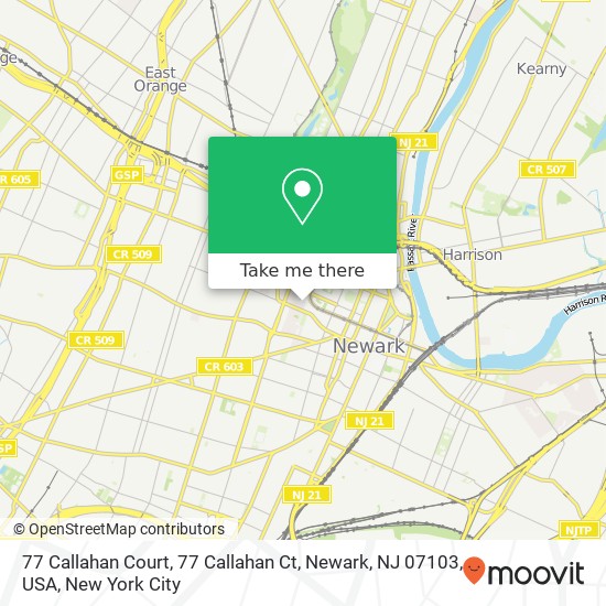 Mapa de 77 Callahan Court, 77 Callahan Ct, Newark, NJ 07103, USA