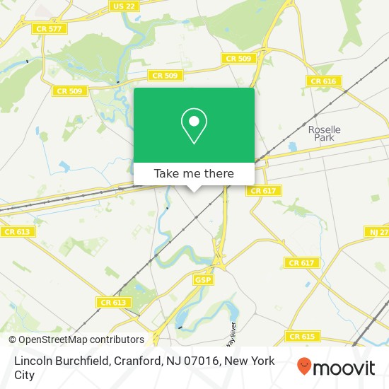 Lincoln Burchfield, Cranford, NJ 07016 map