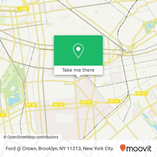 Mapa de Ford @ Crown, Brooklyn, NY 11213