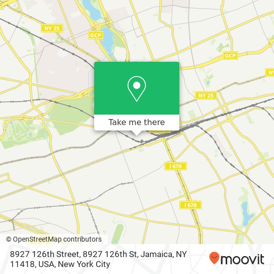 Mapa de 8927 126th Street, 8927 126th St, Jamaica, NY 11418, USA