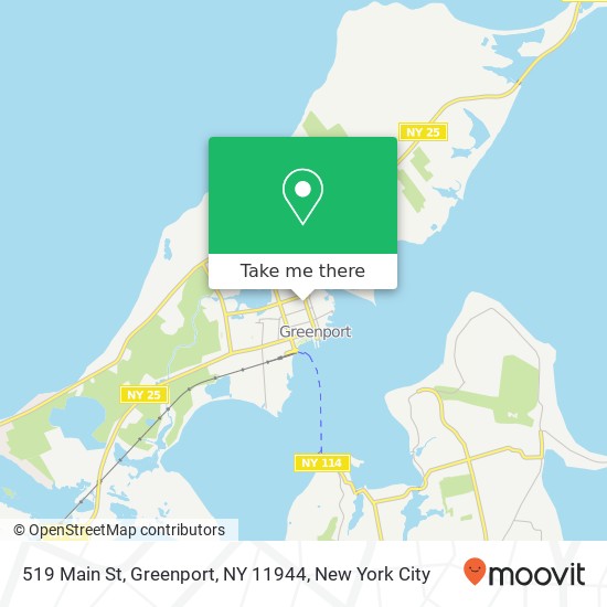 Mapa de 519 Main St, Greenport, NY 11944