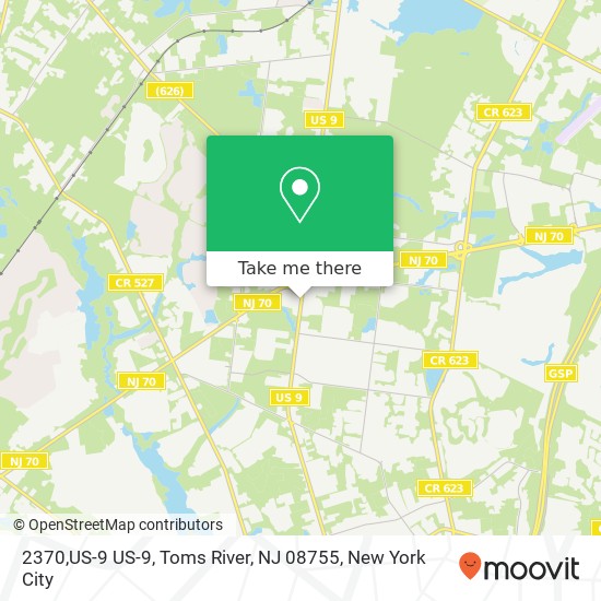 Mapa de 2370,US-9 US-9, Toms River, NJ 08755