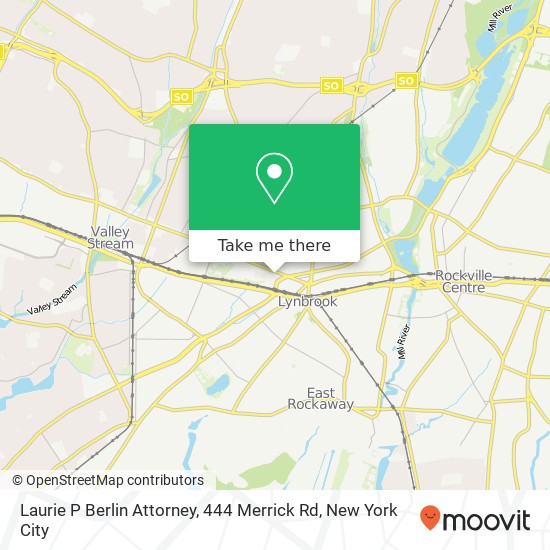 Laurie P Berlin Attorney, 444 Merrick Rd map