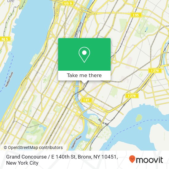 Grand Concourse / E 140th St, Bronx, NY 10451 map