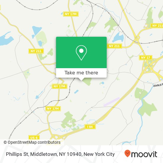 Mapa de Phillips St, Middletown, NY 10940