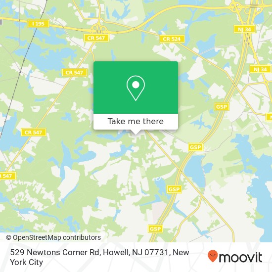 529 Newtons Corner Rd, Howell, NJ 07731 map