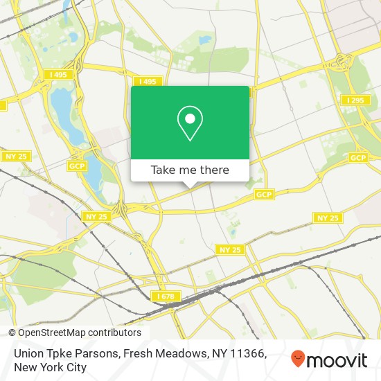 Mapa de Union Tpke Parsons, Fresh Meadows, NY 11366