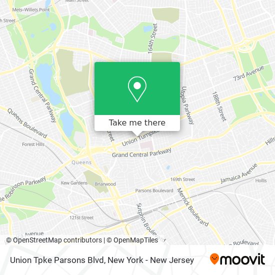 Mapa de Union Tpke Parsons Blvd