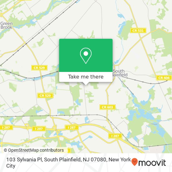 103 Sylvania Pl, South Plainfield, NJ 07080 map
