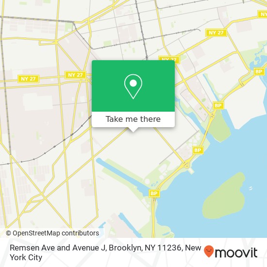Mapa de Remsen Ave and Avenue J, Brooklyn, NY 11236