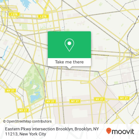 Eastern Pkwy intersection Brooklyn, Brooklyn, NY 11213 map