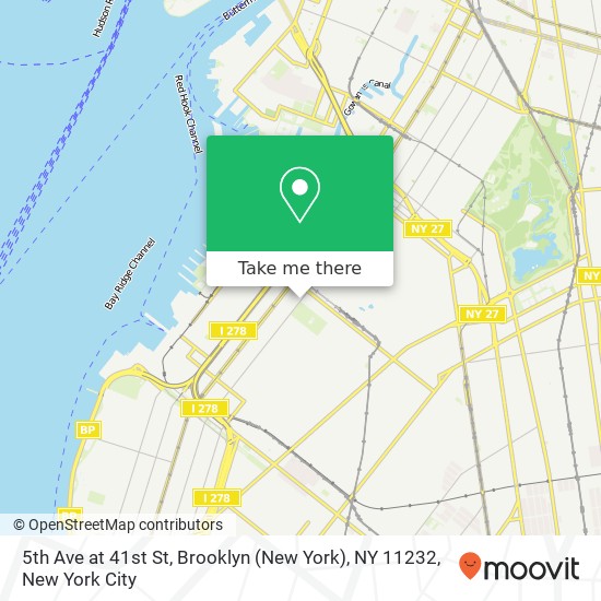 Mapa de 5th Ave at 41st St, Brooklyn (New York), NY 11232