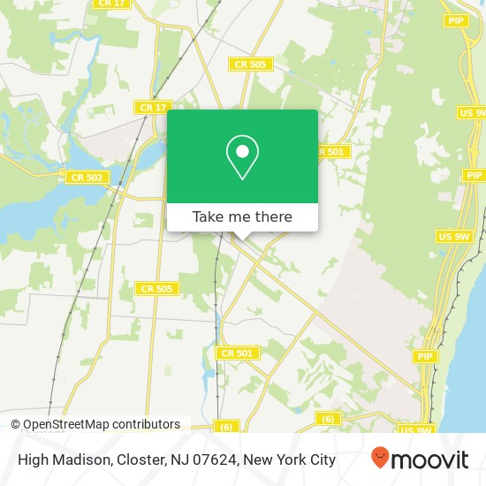 Mapa de High Madison, Closter, NJ 07624
