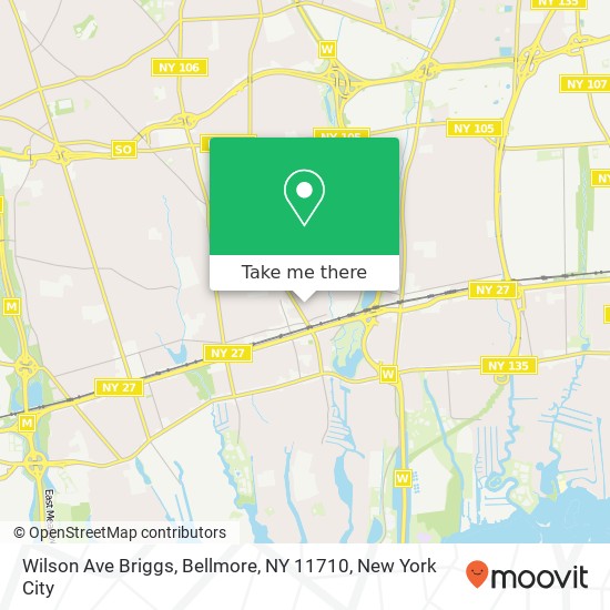 Mapa de Wilson Ave Briggs, Bellmore, NY 11710