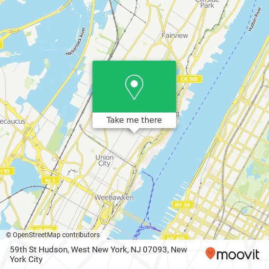59th St Hudson, West New York, NJ 07093 map