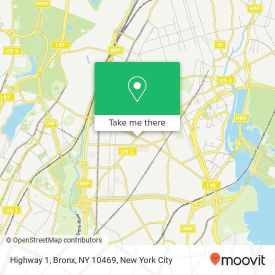 Highway 1, Bronx, NY 10469 map