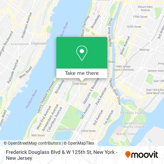 Frederick Douglass Blvd & W 125th St map