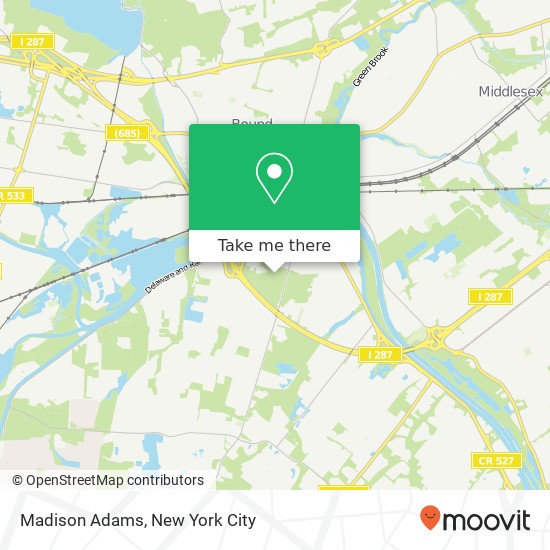 Mapa de Madison Adams, Somerset, NJ 08873