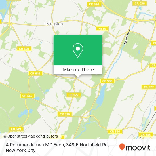 A Rommer James MD Facp, 349 E Northfield Rd map